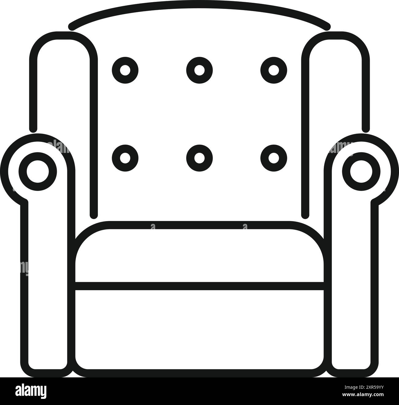 Comfortable armchair standing in living room for relaxing Stock Vector