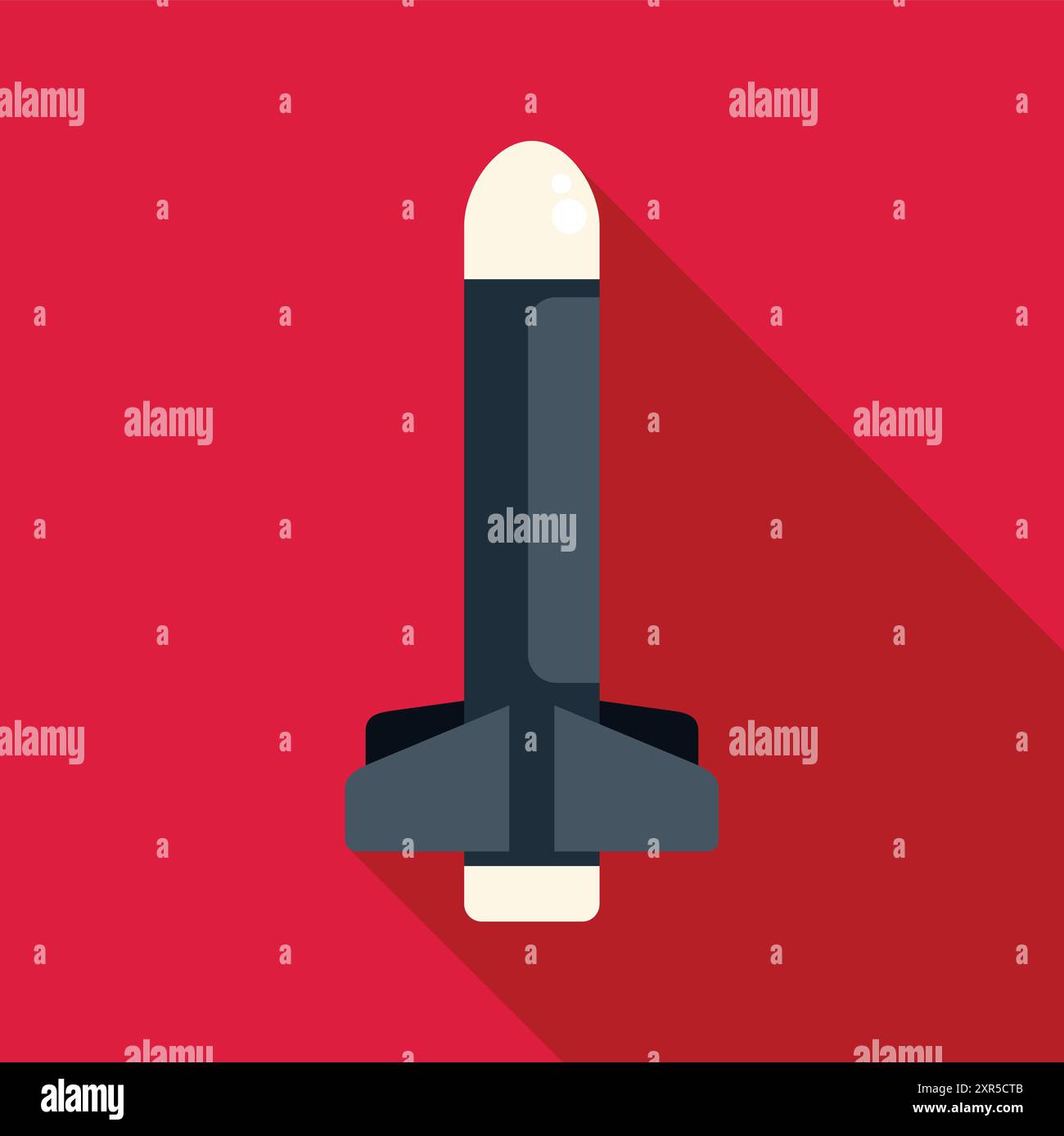 Ballistic missile is carrying a nuclear warhead, symbolizing ...