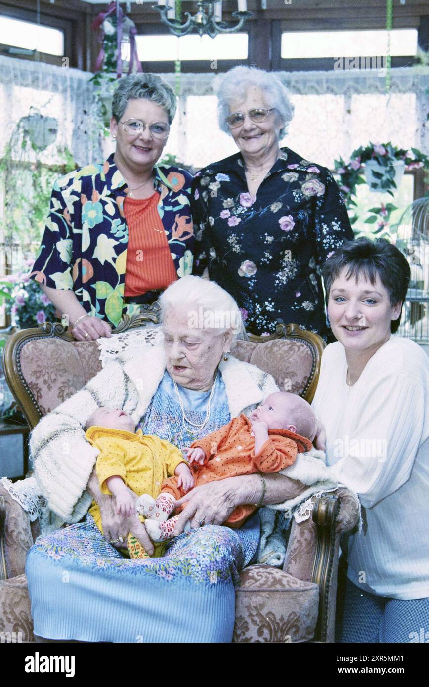 Five generations of women, Hoemel Haarlem family, Haarlem, The Netherlands, 10-05-1997, Whizgle Dutch News: Historic Images Tailored for the Future. Explore The Netherlands past with modern perspectives through Dutch agency imagery. Bridging yesterday's events with tomorrow's insights. Embark on a timeless journey with stories that shape our future. Stock Photo