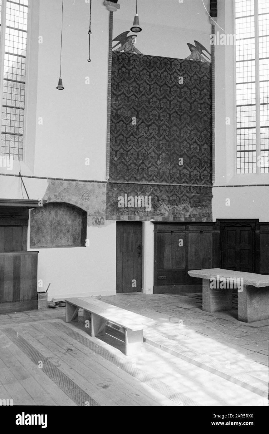 Restored Walloon Church, Benijnenhof, Restoration, Haarlem, Begijnhof, The Netherlands, 04-05-1982, Whizgle Dutch News: Historic Images Tailored for the Future. Explore The Netherlands past with modern perspectives through Dutch agency imagery. Bridging yesterday's events with tomorrow's insights. Embark on a timeless journey with stories that shape our future. Stock Photo