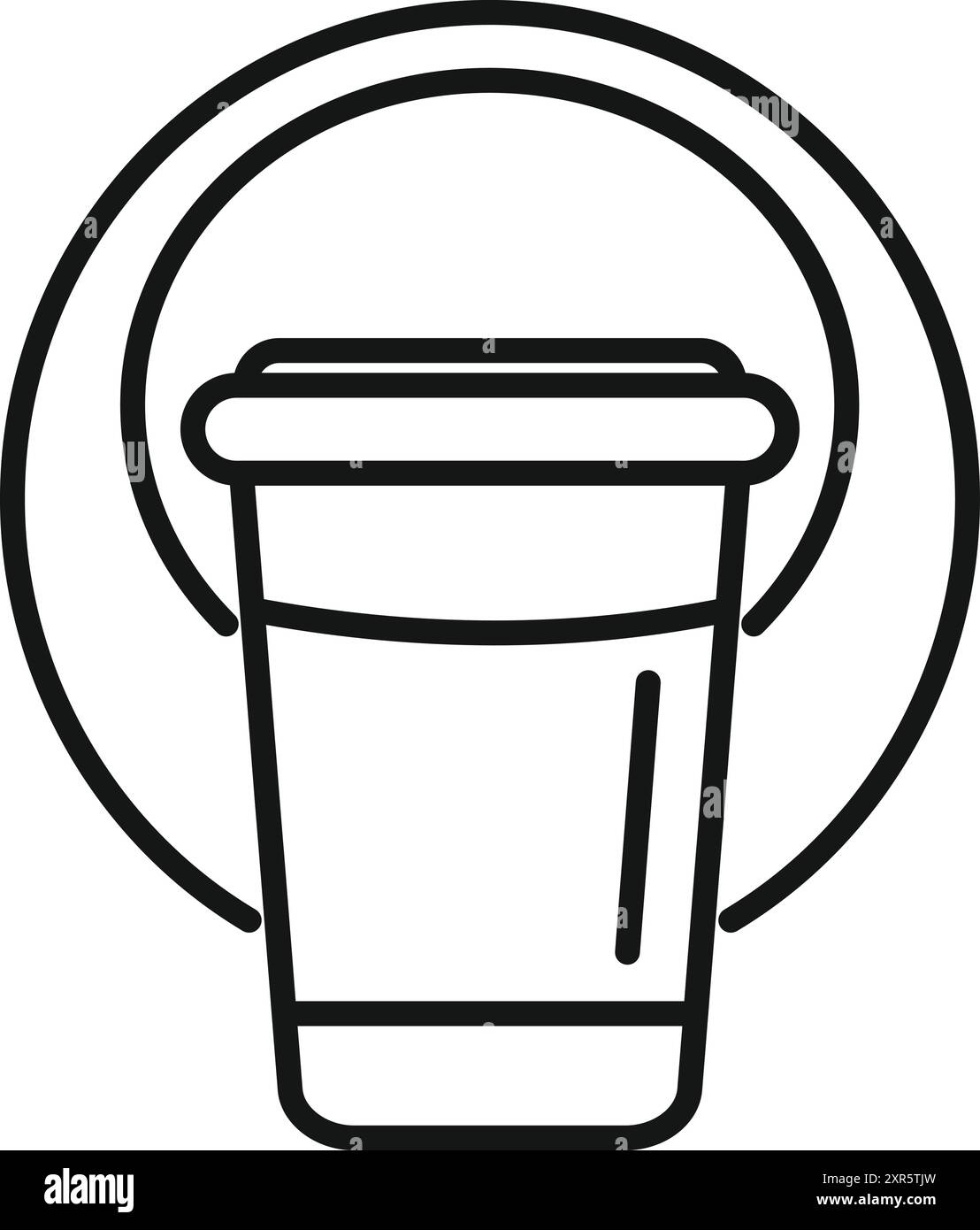 Coffee cup standing on Black and White Stock Photos & Images - Alamy