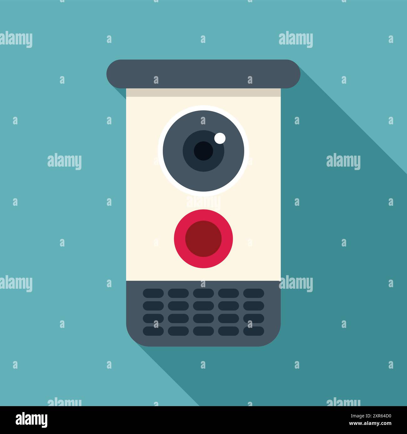 Modern security camera providing surveillance and ensuring safety Stock Vector