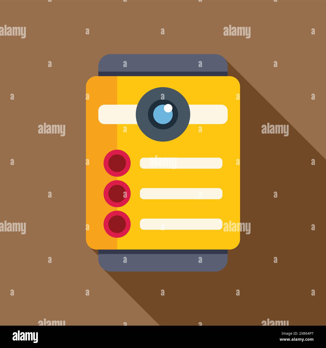 Modern intercom system allowing communication and access control Stock Vector