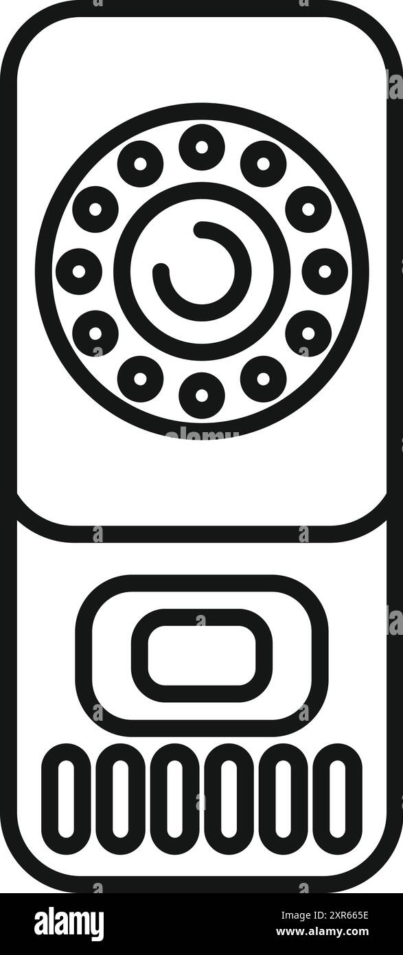 Modern intercom system, featuring a built in security camera, enhances communication and security Stock Vector
