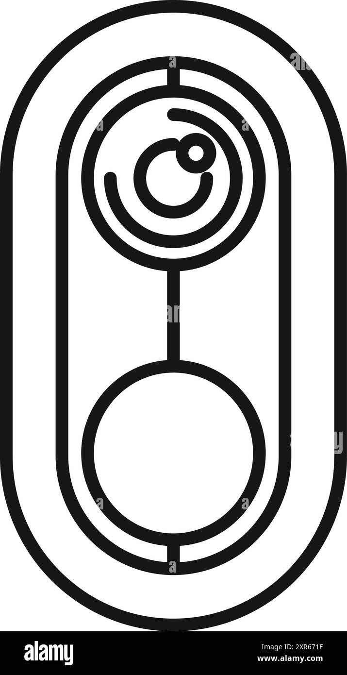Smart doorbell camera providing home security with motion detection Stock Vector