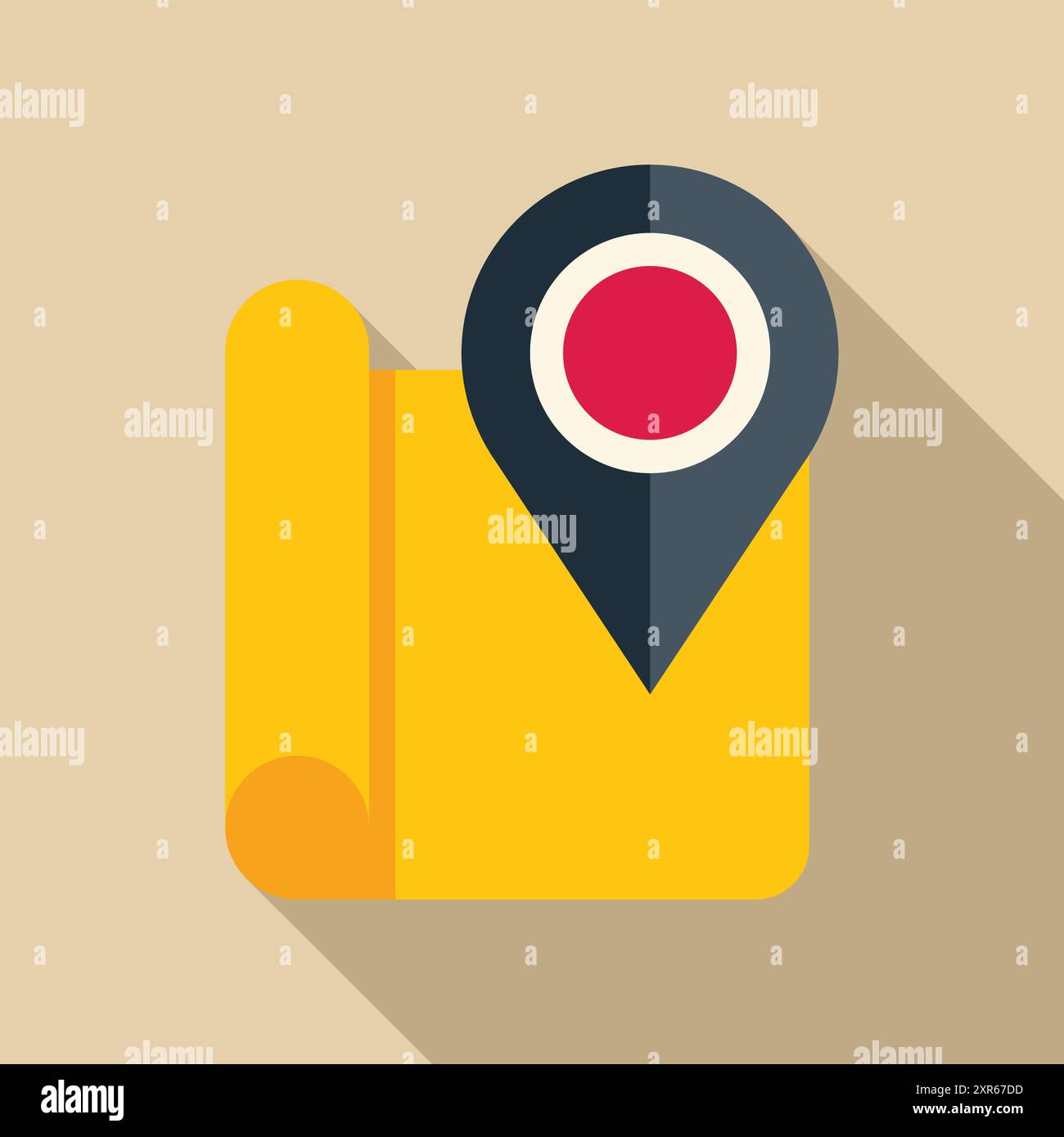 Location pin is marking a point - Location Pin Is Marking A Point On A Map Representing Navigation And Destination Finding 2XR67DD