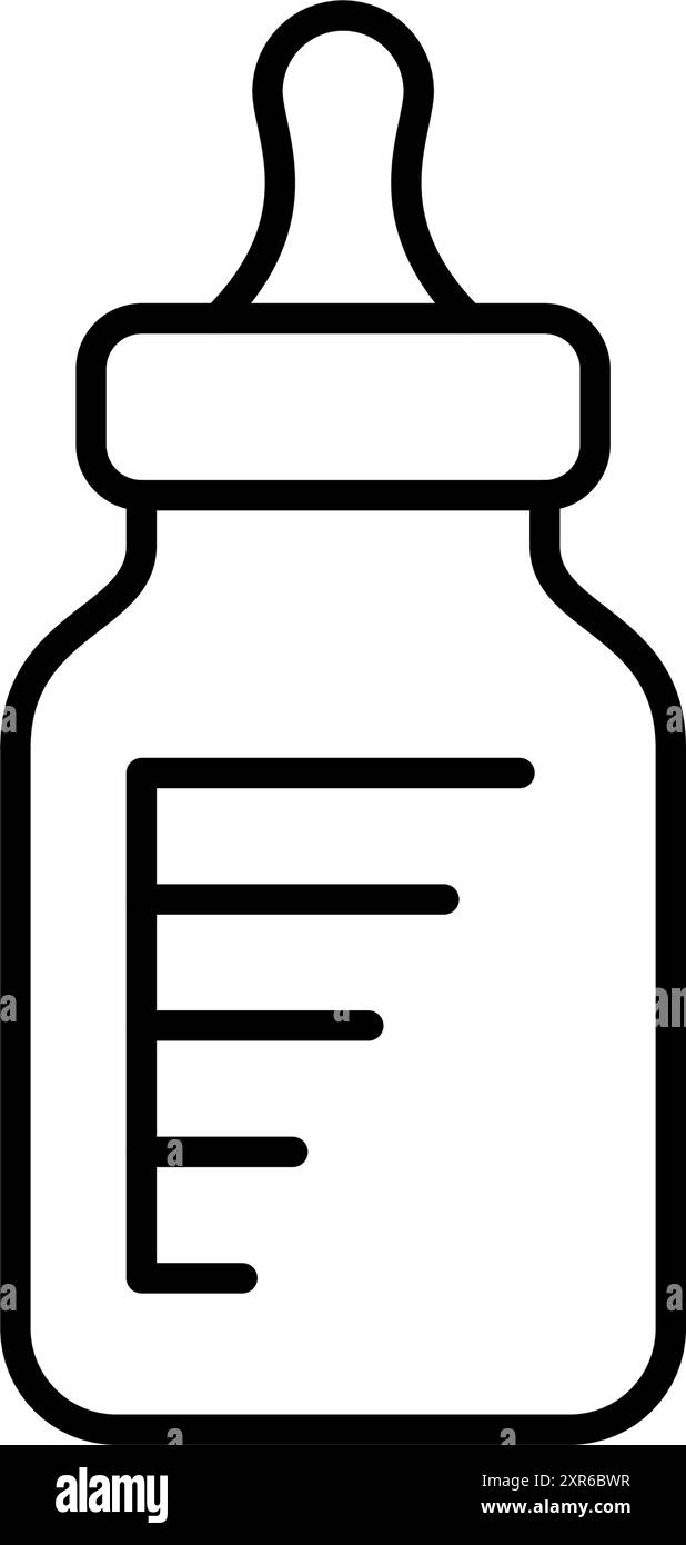Baby feeding bottle. Pixel perfect, editable stroke vector icon Stock Vector