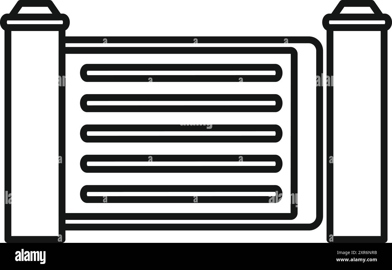 Property gate line art Stock Vector Images - Alamy