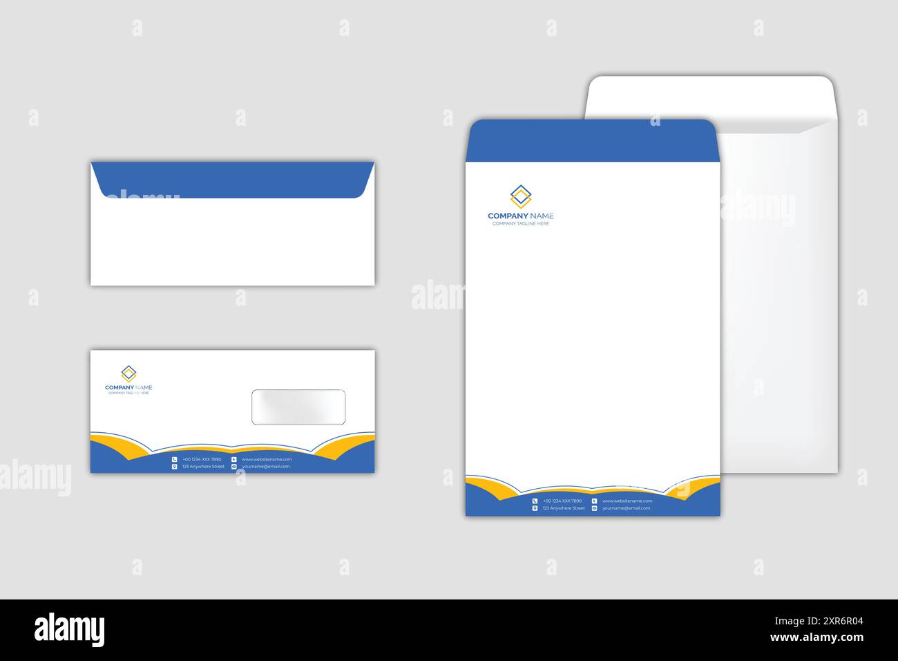 Corporate Envelope Design Template set Stock Vector