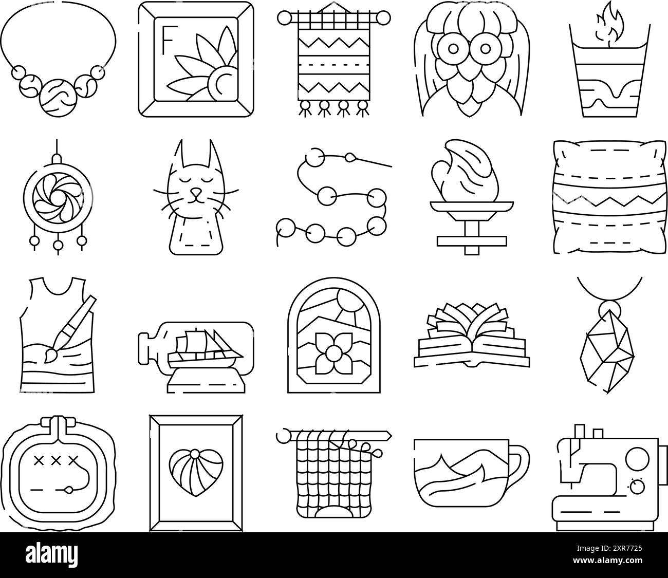 Handiwork craft hobby occupation Black and White Stock Photos & Images ...