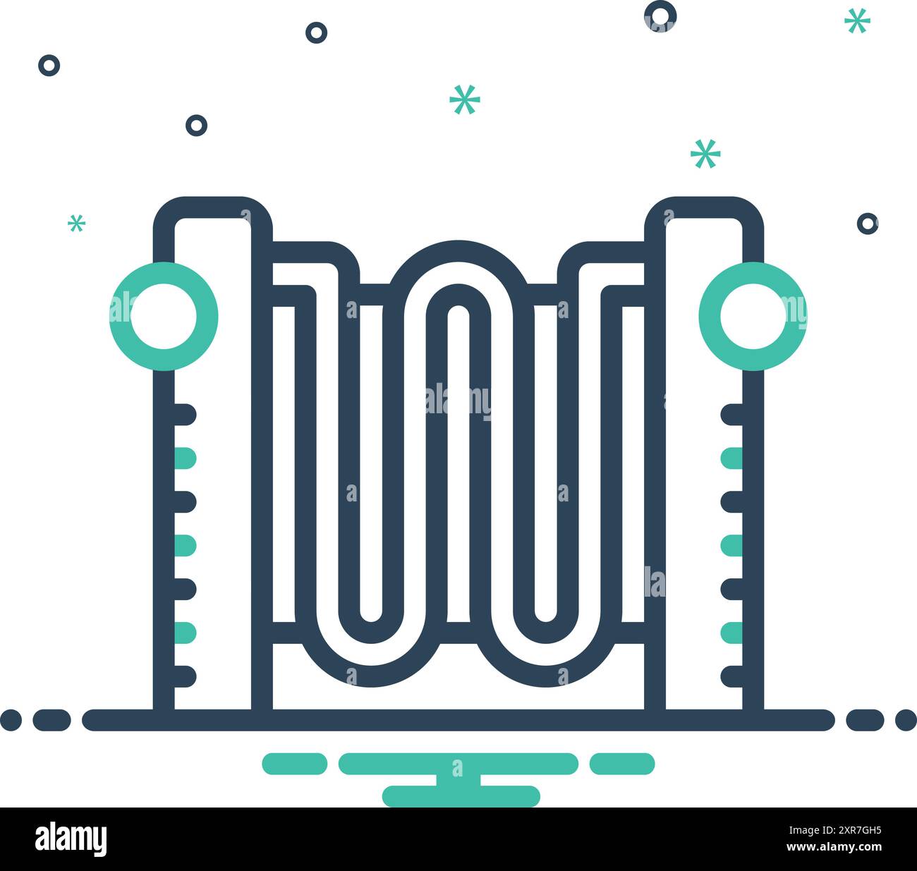 Icon for heater, temperature Stock Vector