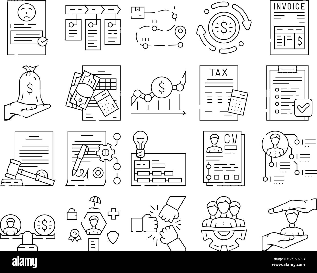 business process technology icons set vector Stock Vector Image & Art ...