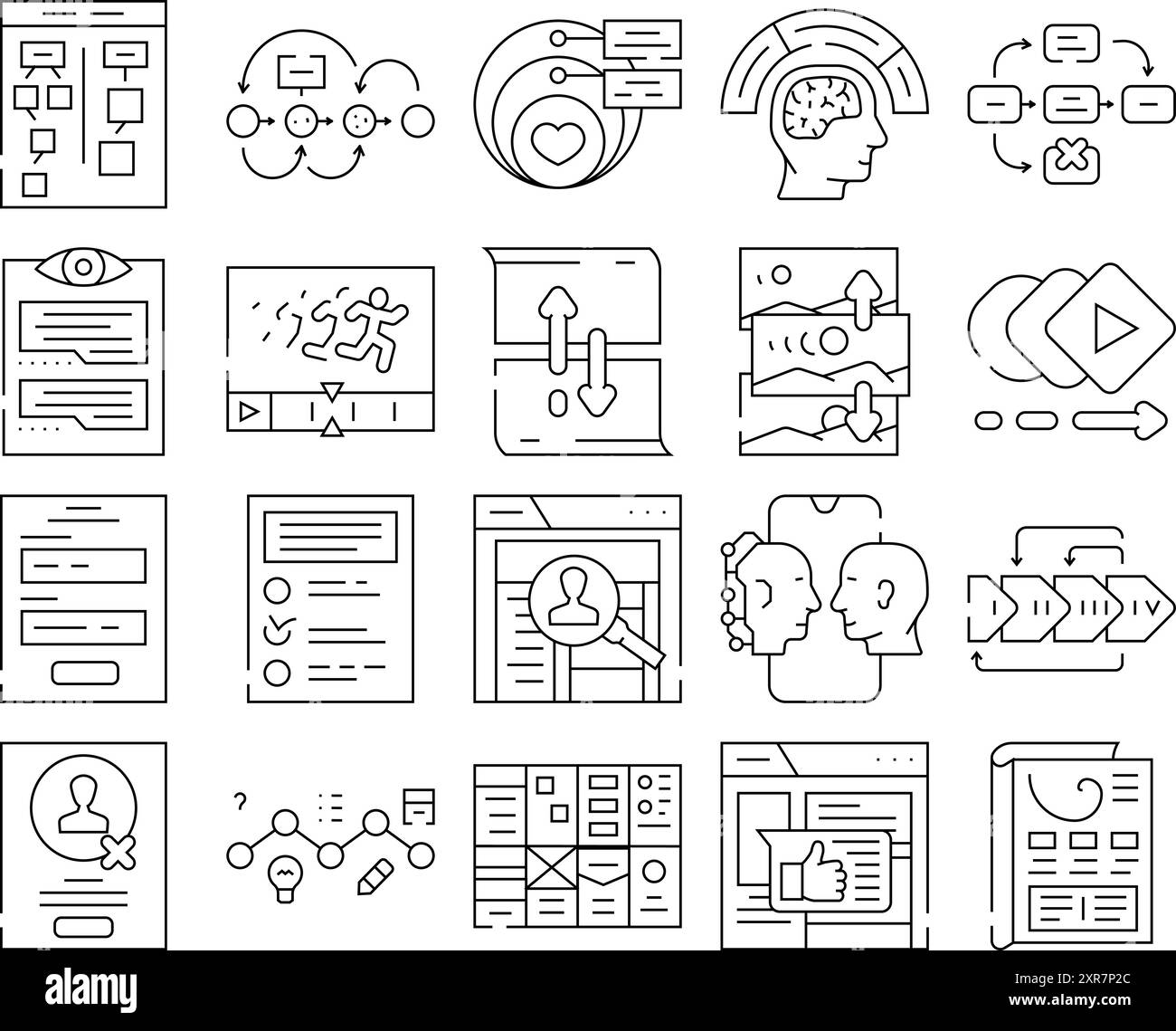 ui ux web interface mobile icons set vector Stock Vector Image & Art ...