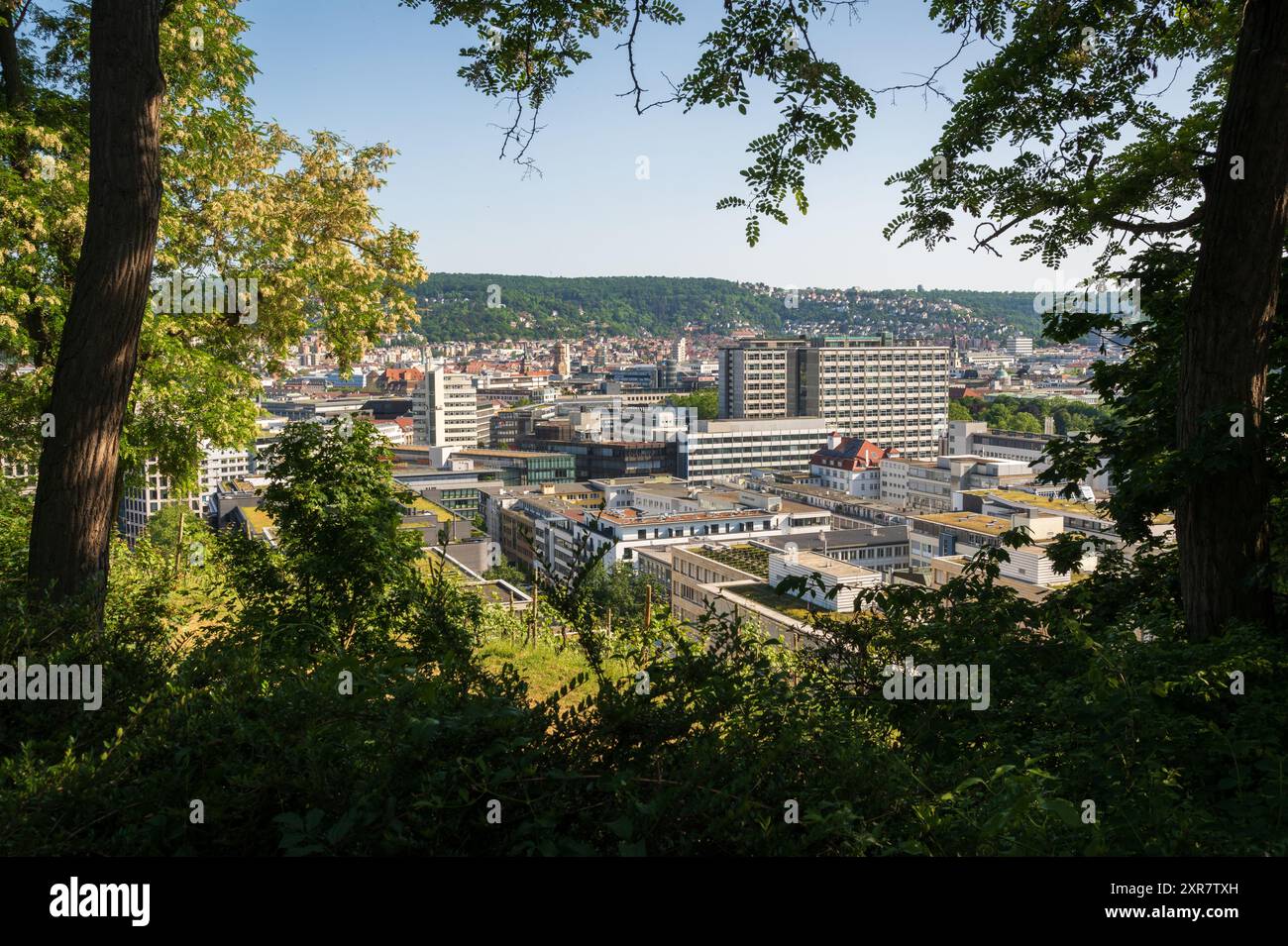 The City views of Stuttgart from a high Overlook, Stuttgart, Germany ...