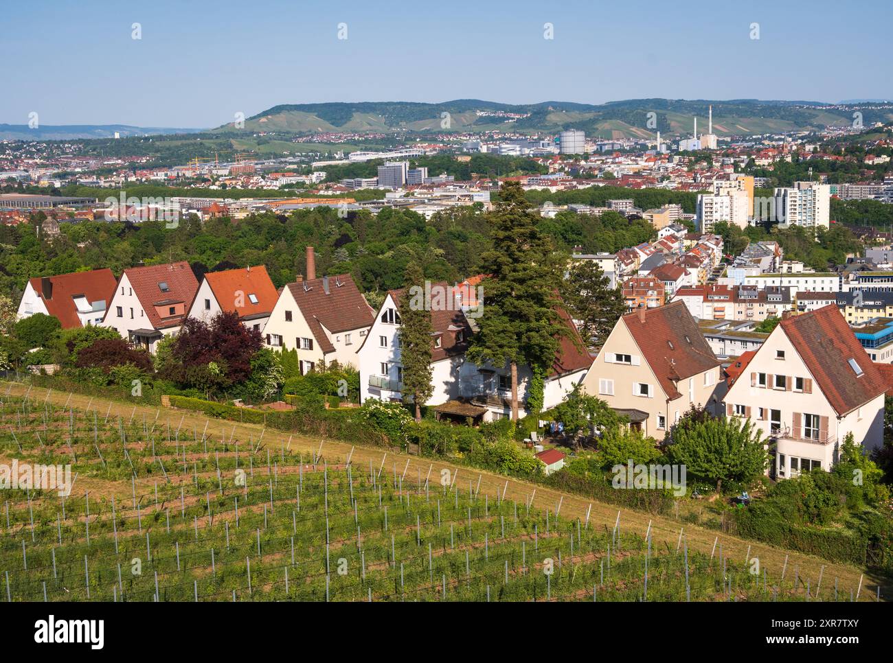 The City views of Stuttgart from a high Overlook, Stuttgart, Germany ...