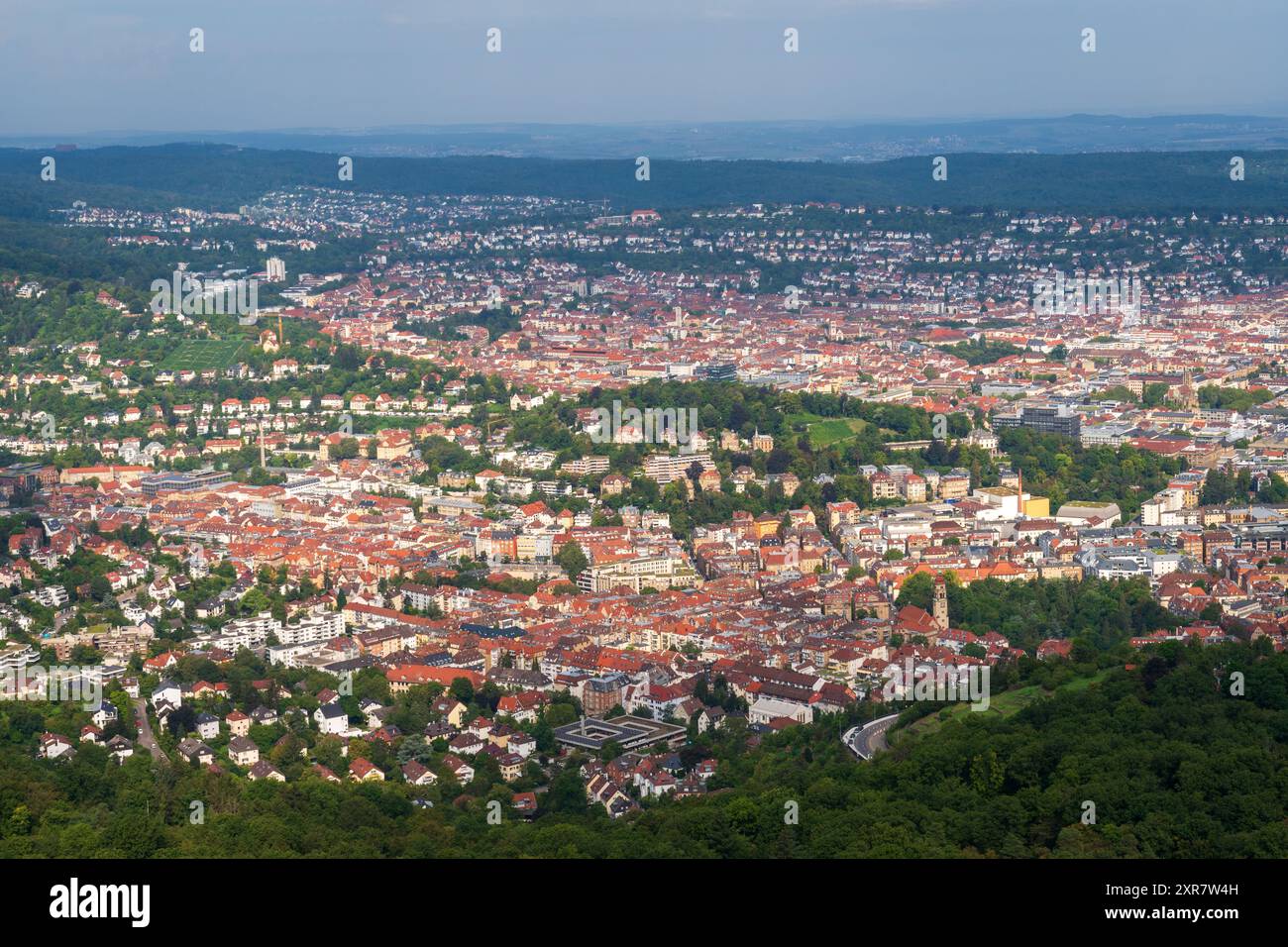 The City views of Stuttgart from a high Overlook, Stuttgart, Germany ...