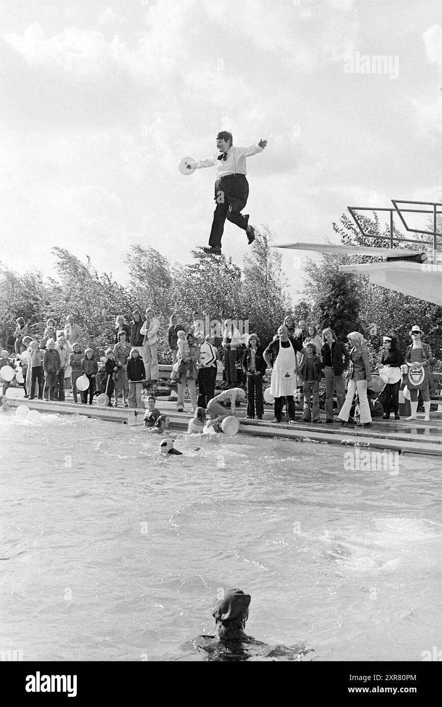 Festivity in swimming pool, 00-00-1975 Stock Photo - Alamy