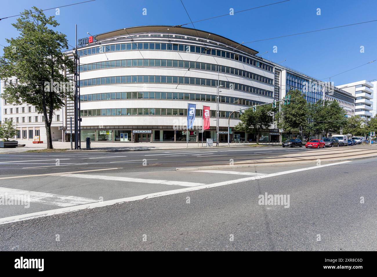 das ehemalige Kaufhaus Schocken, heute smac, Staatliches Museum für Archäologie, Chemnitz, Sachsen, Deutschland *** the former Schocken department sto Stock Photo