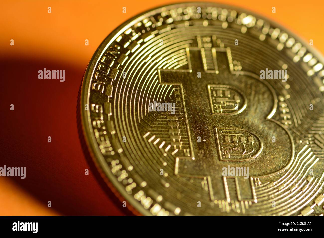 Concept picture of a physical bitcoin coin Stock Photo - Alamy