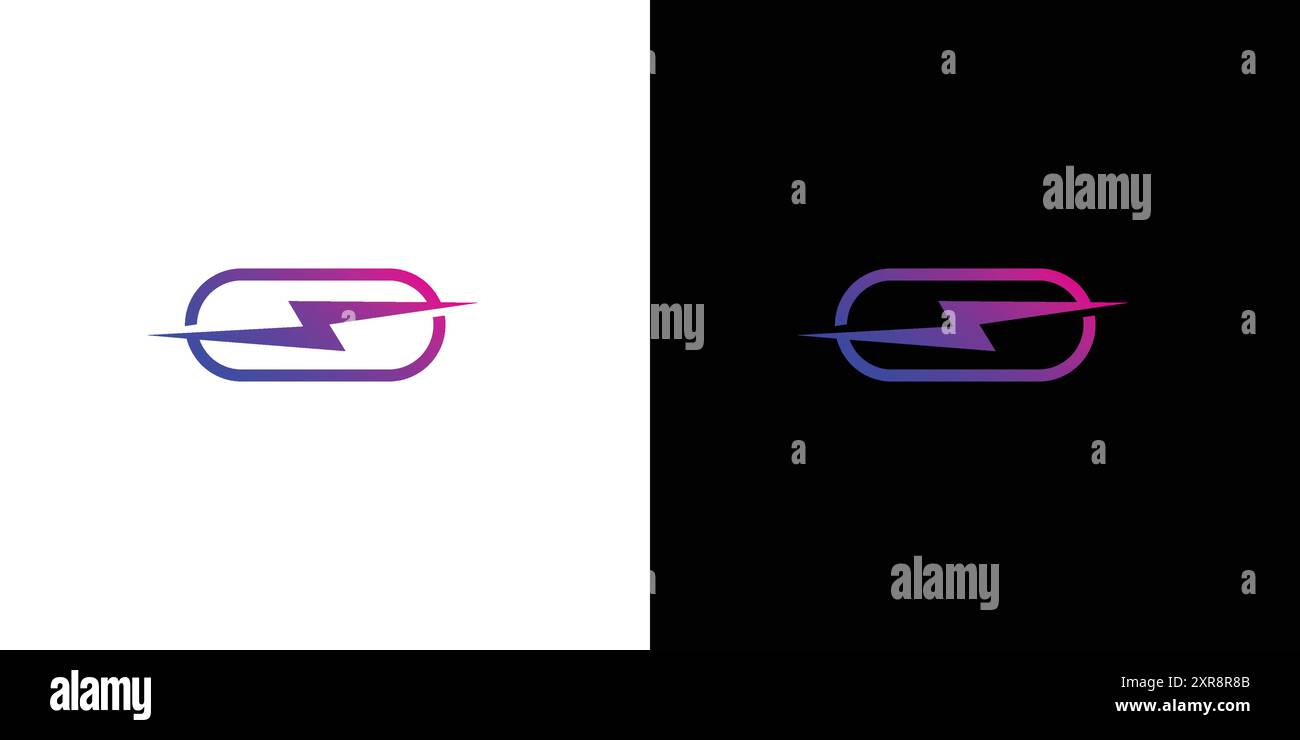 Modern and unique energy box logo design Stock Vector
