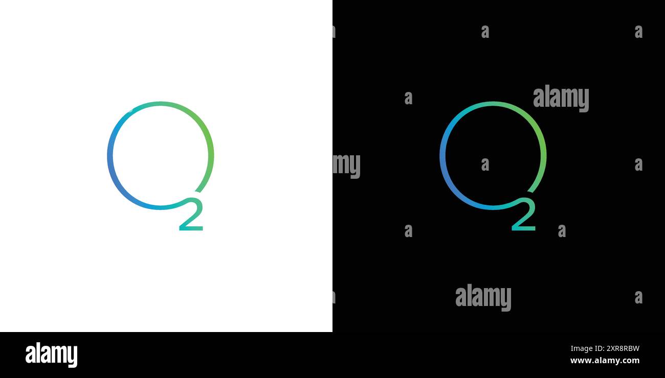 The oxygen logo design is simple and modern Stock Vector