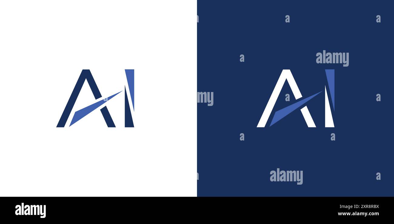 The Ai logo design is modern and professional Stock Vector Image & Art ...