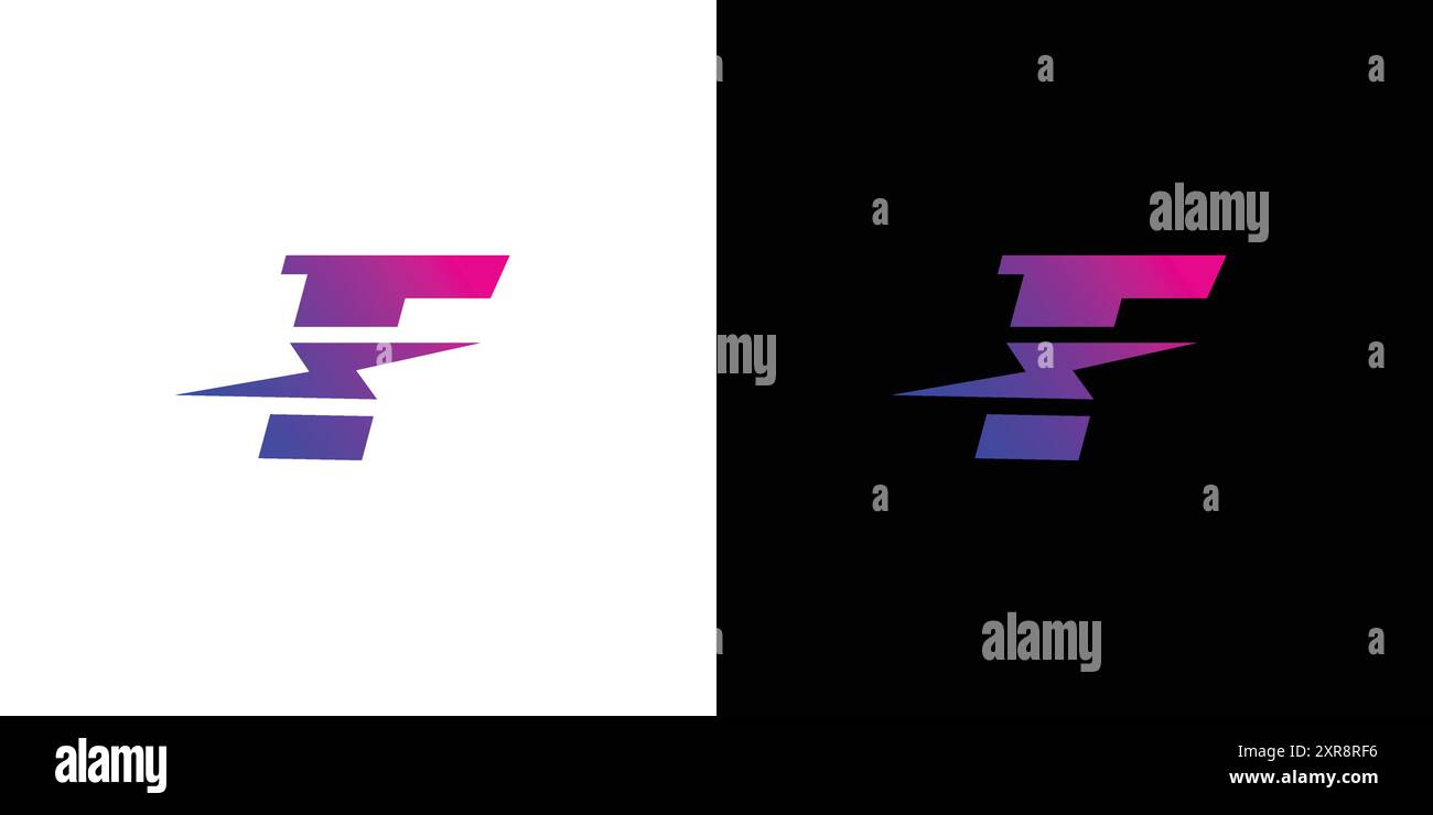 The Fast logo design is modern and unique Stock Vector