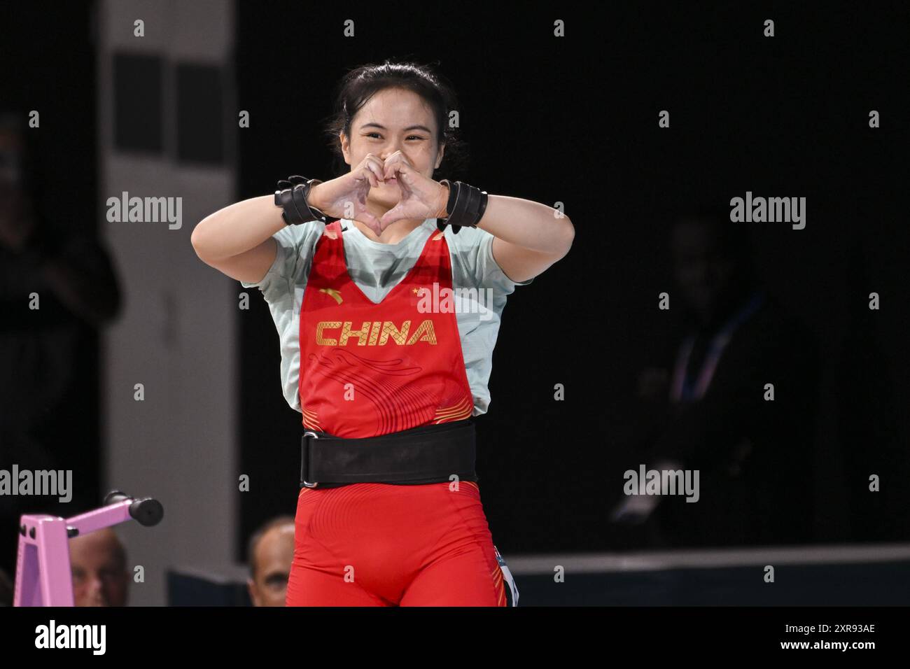 LUO Shifang (China) Gold medal, Weightlifting, Women's 59kg during the
