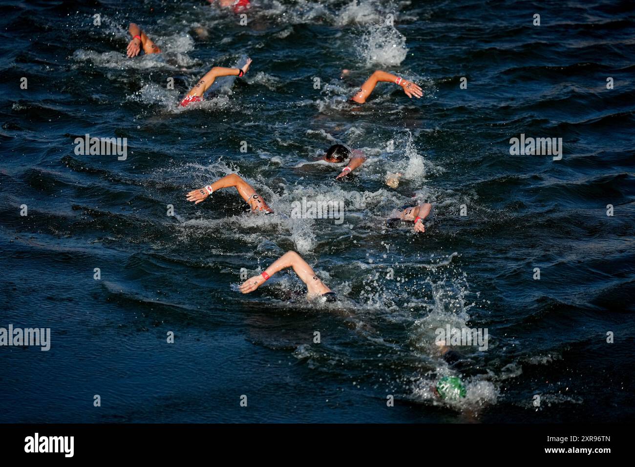 Olympic swimmers at the seine hi-res stock photography and images - Alamy