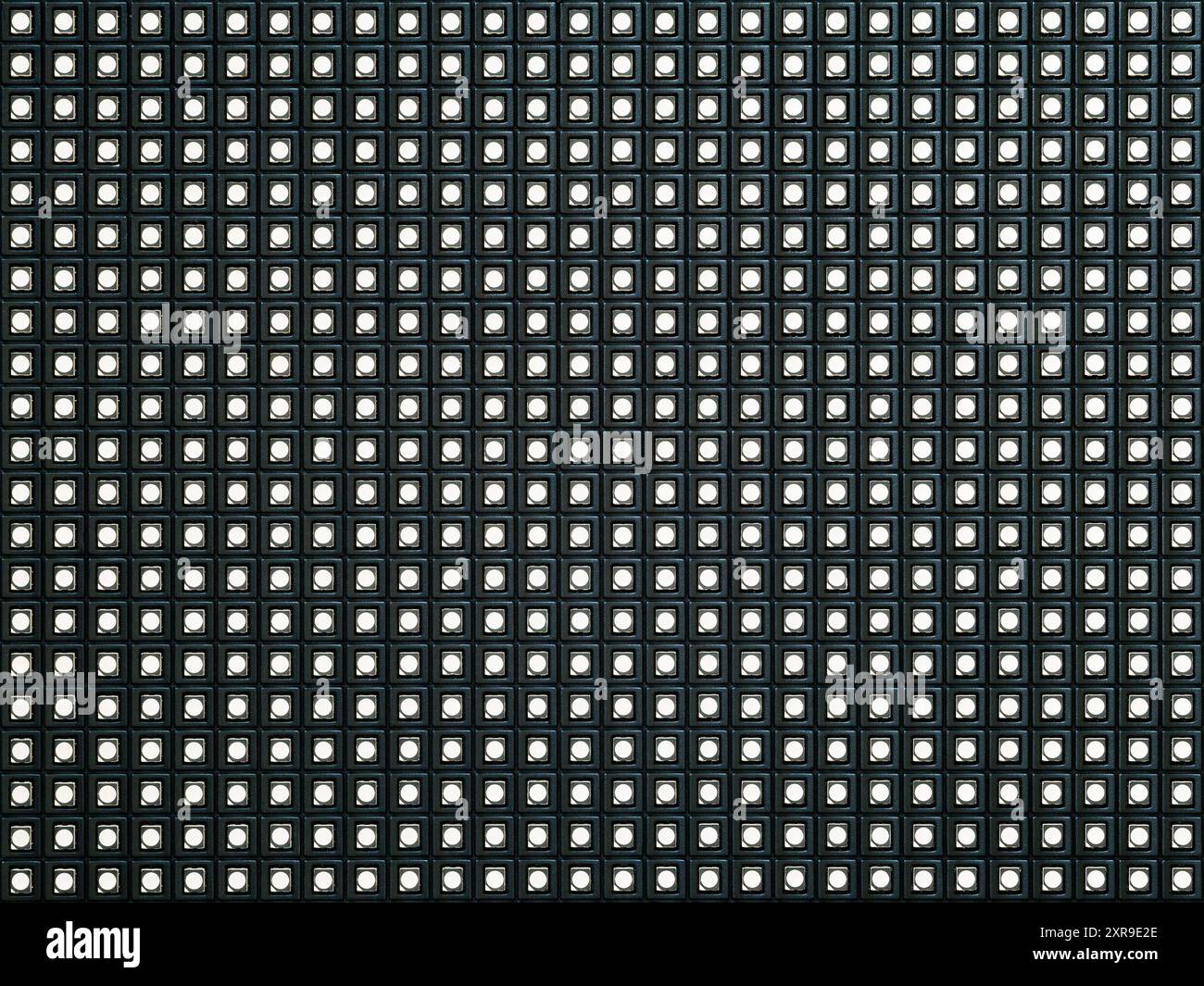 LEDs on the surface of the LED screen module close-up front view. Background Stock Photo