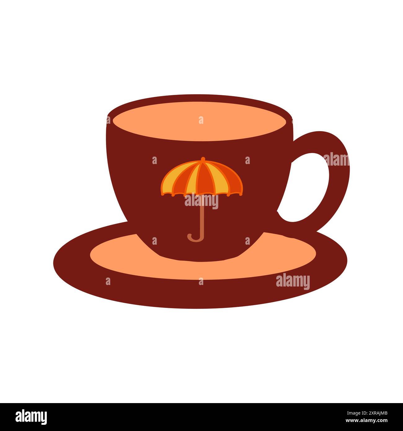 Warm cup coffee umbrella Stock Vector Images - Alamy