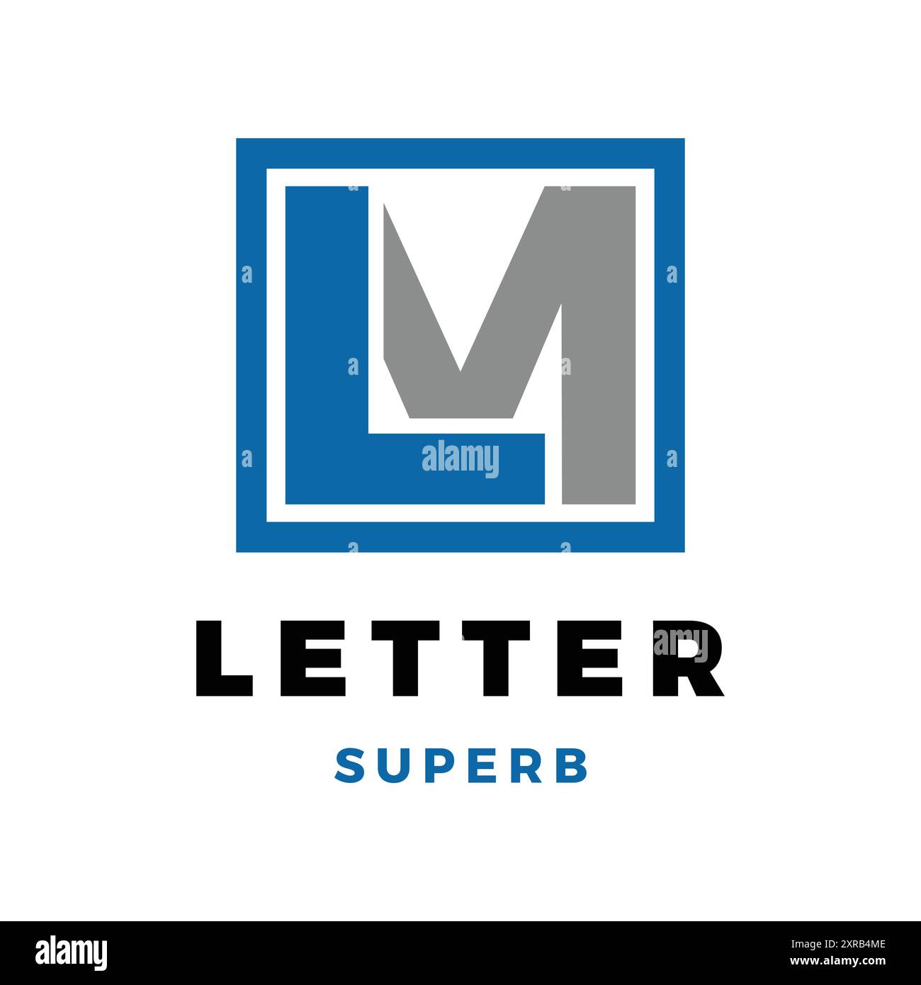 Initial Letter LM Icon Logo Design Template Stock Vector