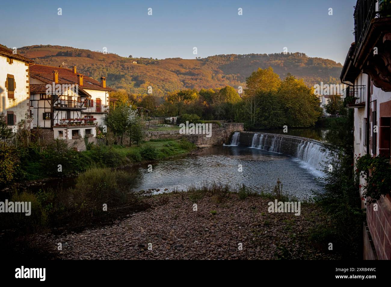 Baztan river in Elizondo, Navarre, Spain. October 2021 Stock Photo - Alamy