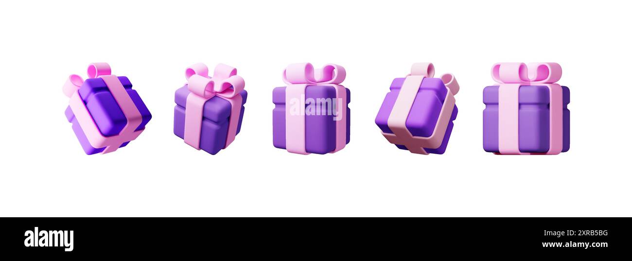 3D gift box set isolated Stock Vector Image & Art - Alamy