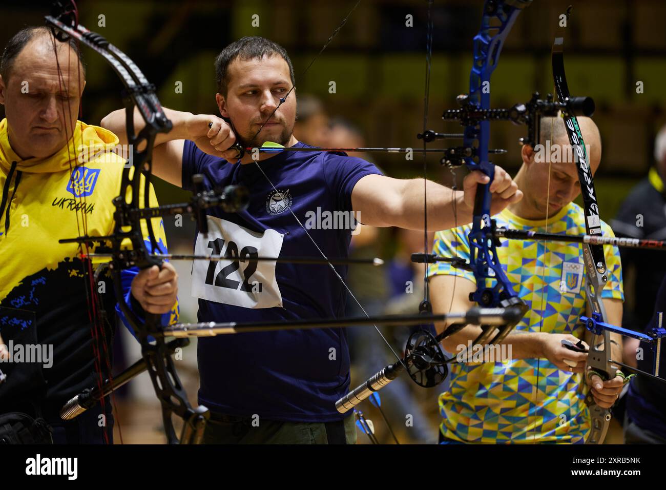 Arst archery competition for wounded veterans in Ukraine. Kyiv - 14 December,2023 Stock Photo