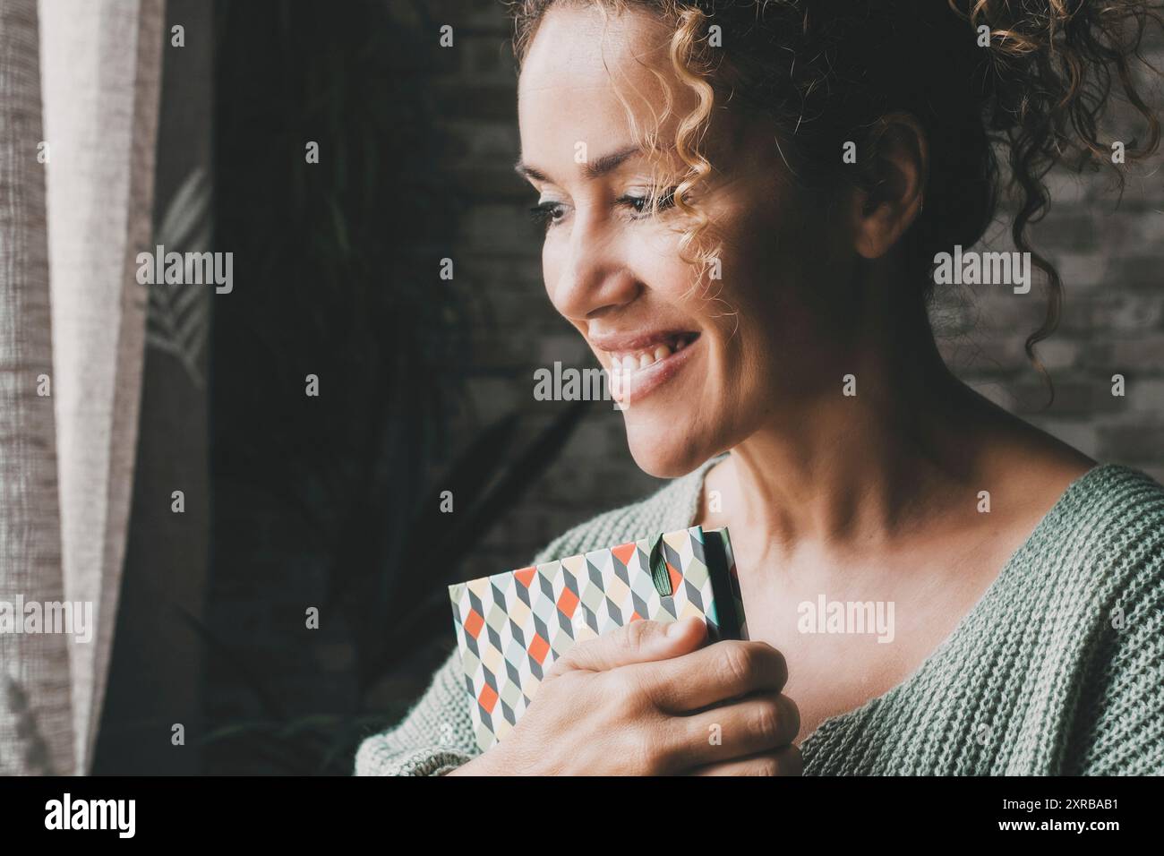 Happy sad woman balance hi-res stock photography and images - Alamy