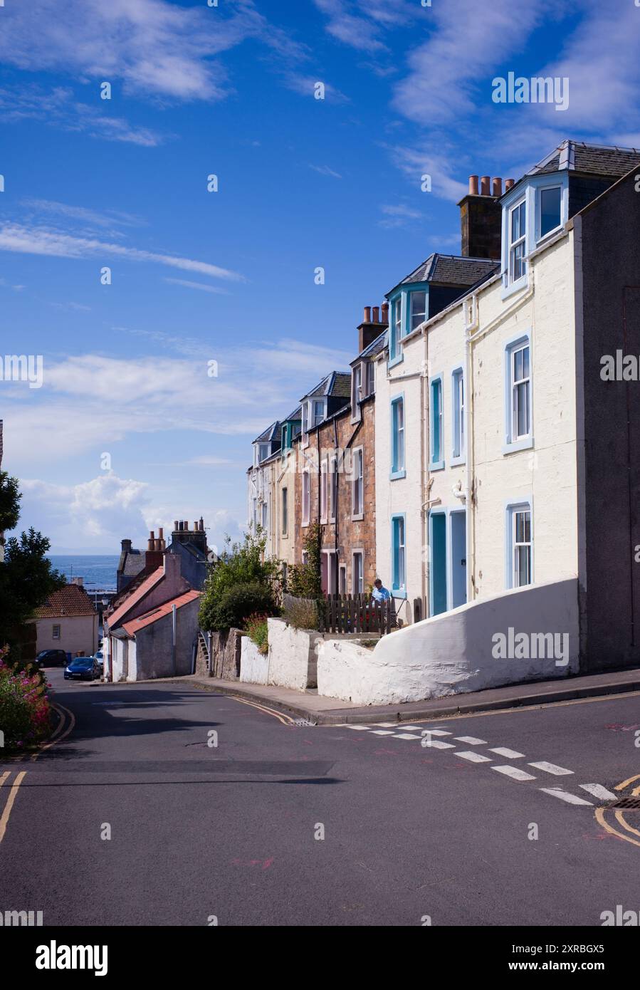 St Monans is a quiet, picturesque fishing village in Fife, Scotland Stock Photo