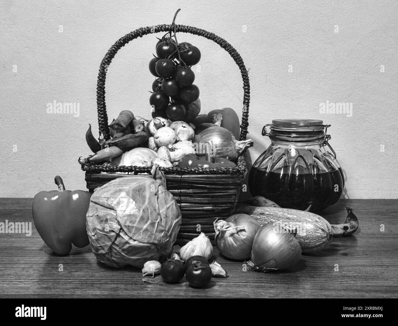 Raw leafy vegetables Black and White Stock Photos & Images - Alamy