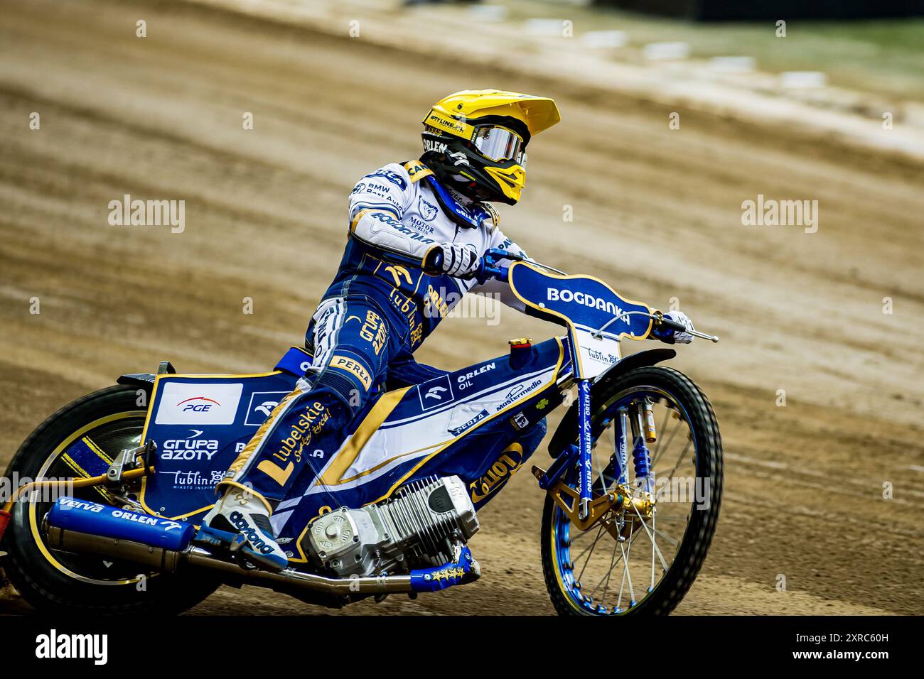 Wroclaw, Lower Silesia, Poland. 9th Aug, 2024. BARTOSZ ZMARZLIK during a match of the Speedway PGE Ekstraliga is between WTS Sparta Wroclaw and Motor Lublin, August 9, 2024. Wroclaw, Poland. In photo: (Credit Image: © Mateusz Birecki/ZUMA Press Wire) EDITORIAL USAGE ONLY! Not for Commercial USAGE! Stock Photo