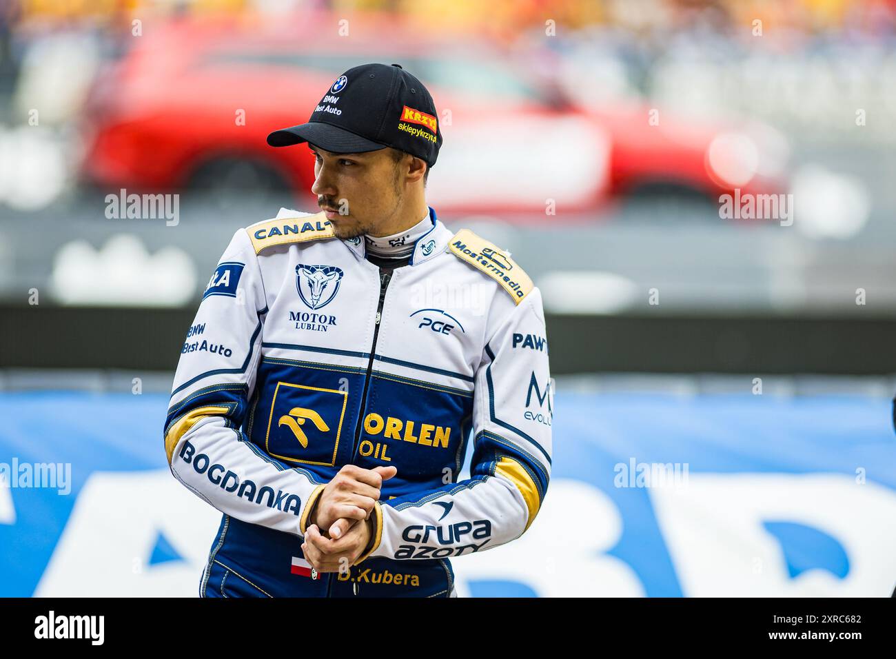 Wroclaw, Lower Silesia, Poland. 9th Aug, 2024. DOMINIK KUBERA during a match of the Speedway PGE Ekstraliga is between WTS Sparta Wroclaw and Motor Lublin, August 9, 2024. Wroclaw, Poland. In photo: (Credit Image: © Mateusz Birecki/ZUMA Press Wire) EDITORIAL USAGE ONLY! Not for Commercial USAGE! Stock Photo