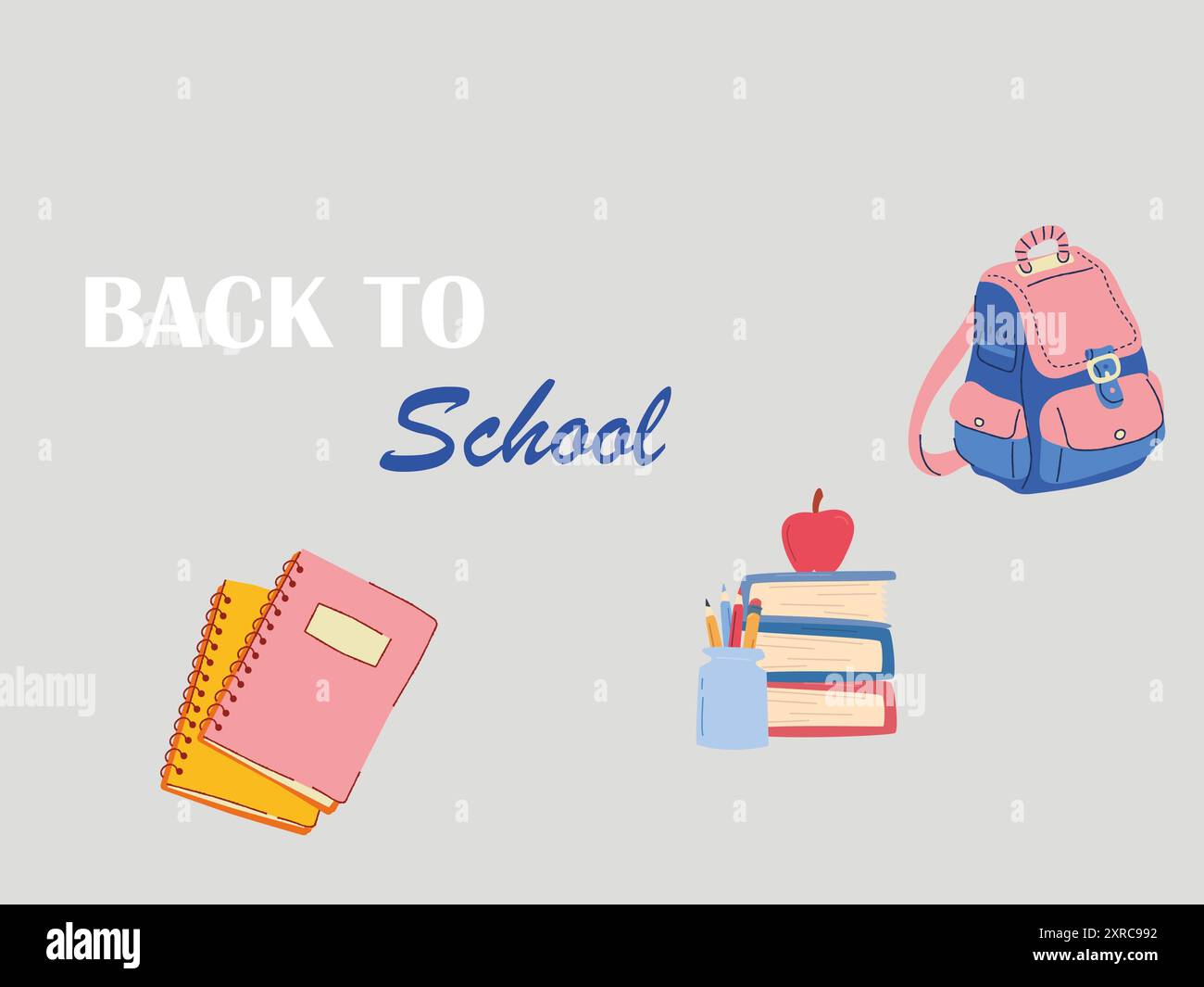 Welcome back to school vector banner design with text and school ...