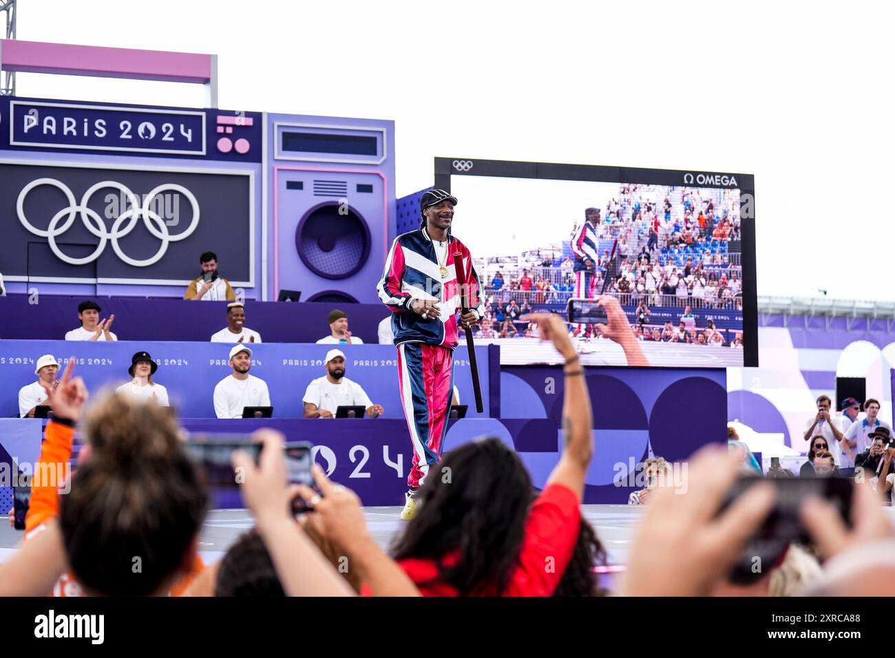 Paris, France. 09th Aug, 2024. PARIS, FRANCE AUGUST 9 US rapper Snoop Dogg performs the Coup