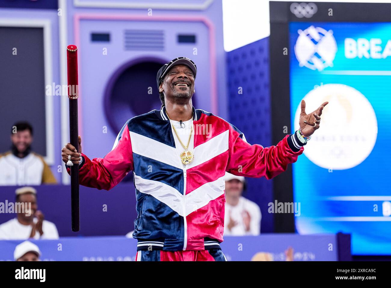 Paris, France. 09th Aug, 2024. PARIS, FRANCE AUGUST 9 US rapper Snoop Dogg performs the Coup