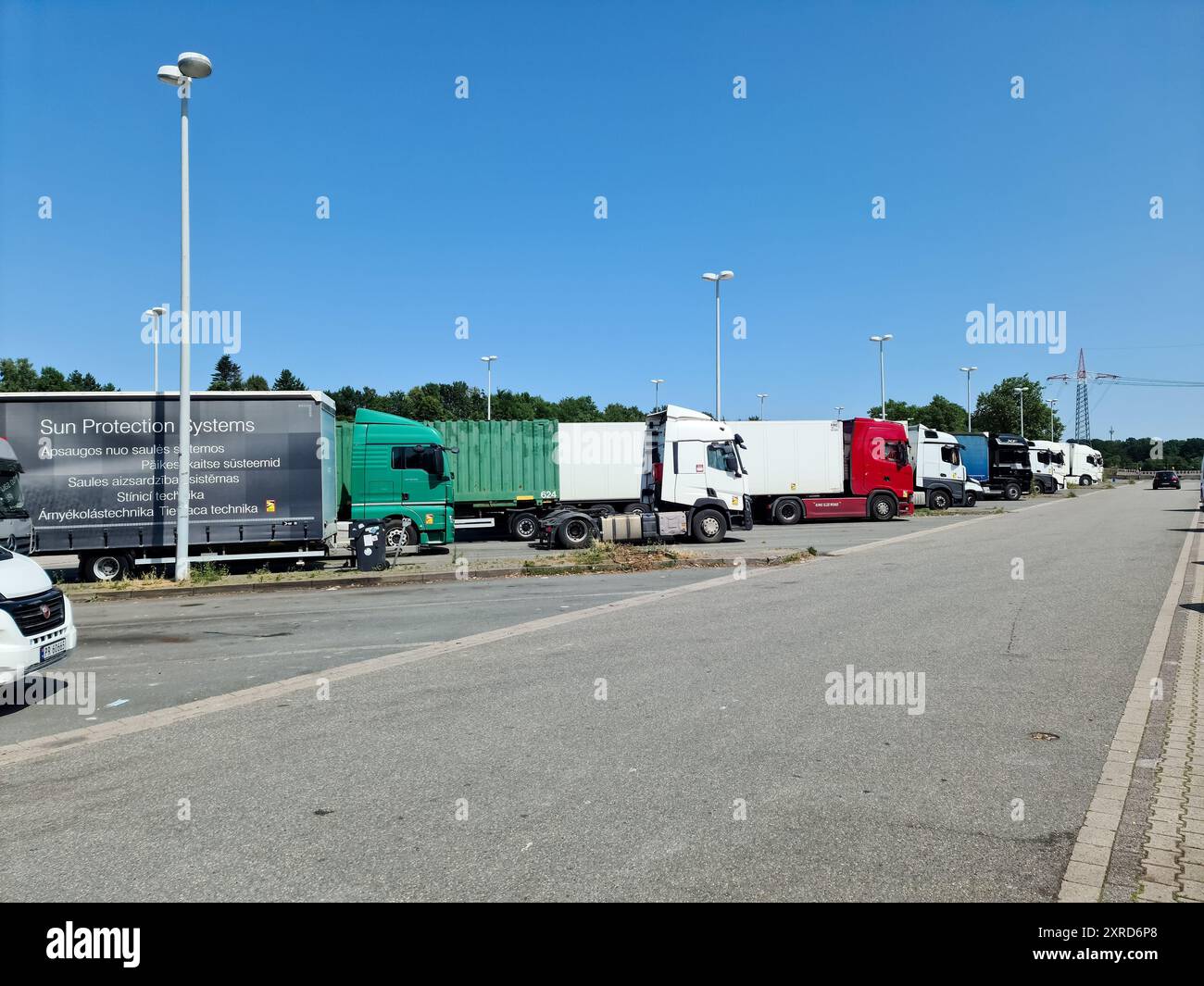 Cologne, Germany - 08 August 2024: View over a rest area on the German ...