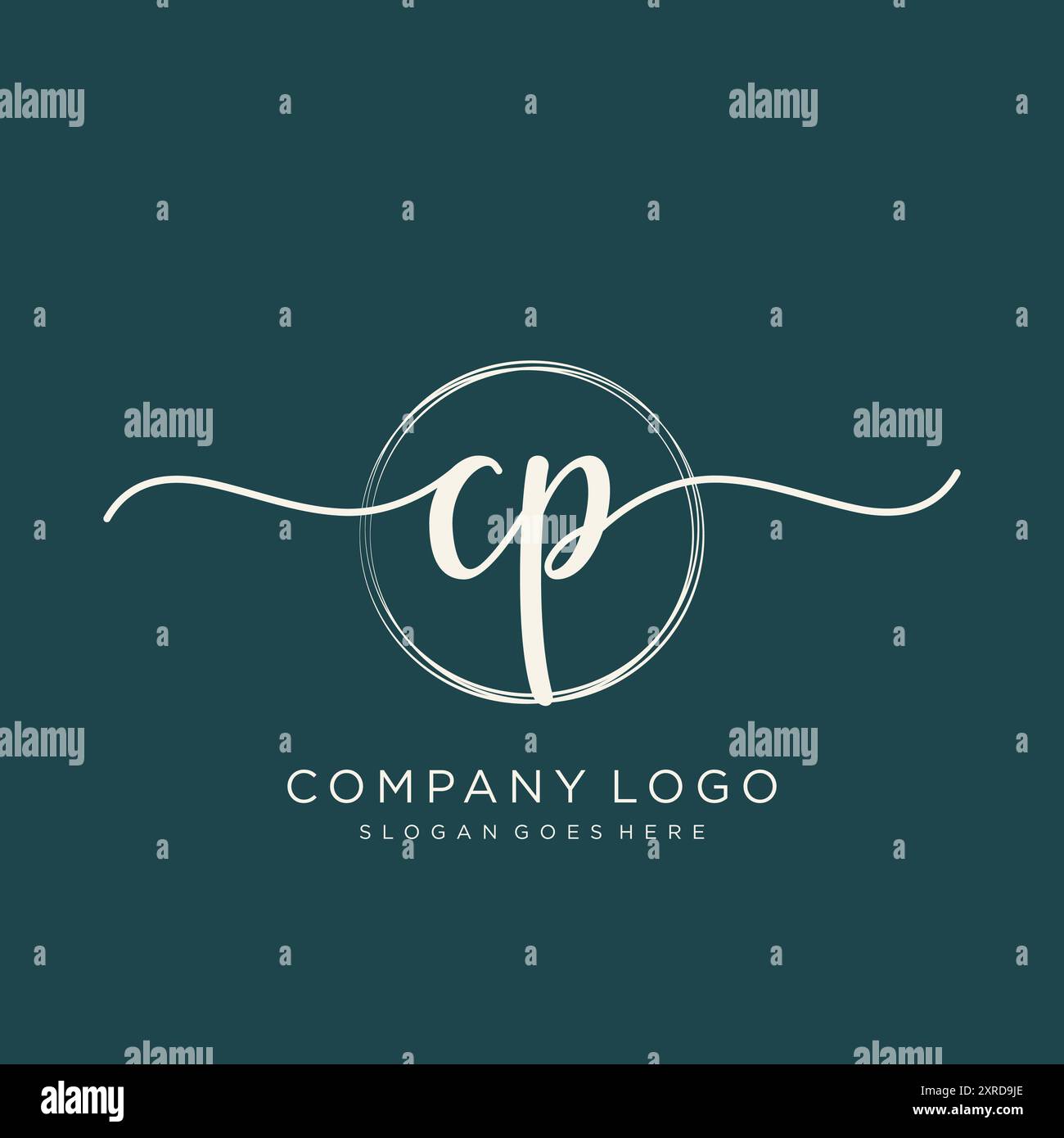 CP Initial Handwriting Logo Design Stock Vector Image & Art - Alamy