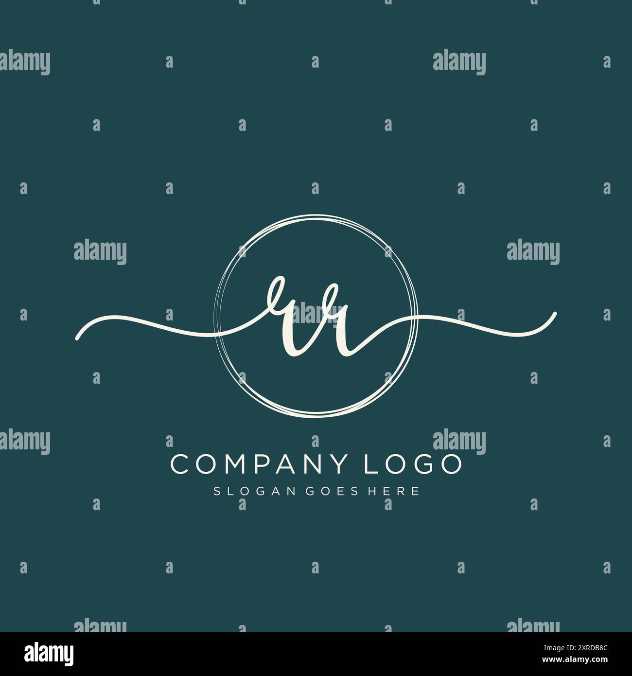 RR Initial Handwriting Logo Design Stock Vector Image & Art - Alamy