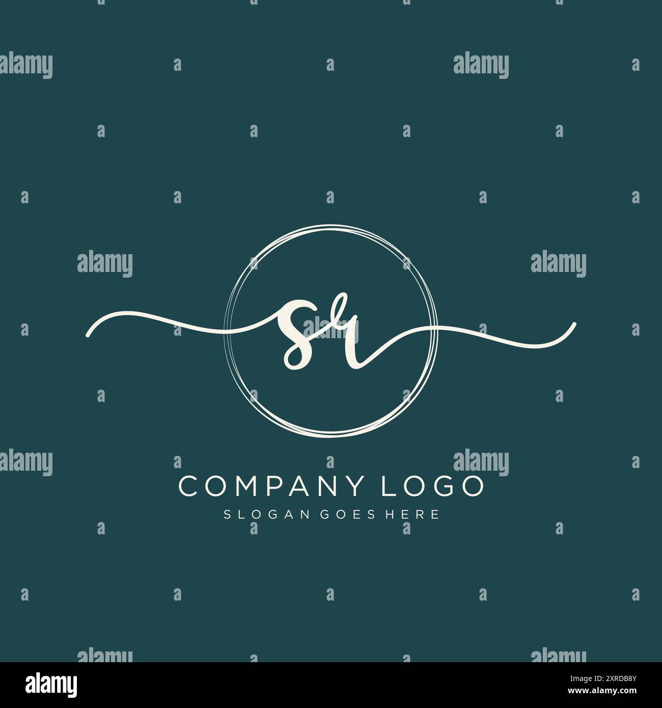 SR Initial Handwriting Logo Design Stock Vector Image & Art - Alamy