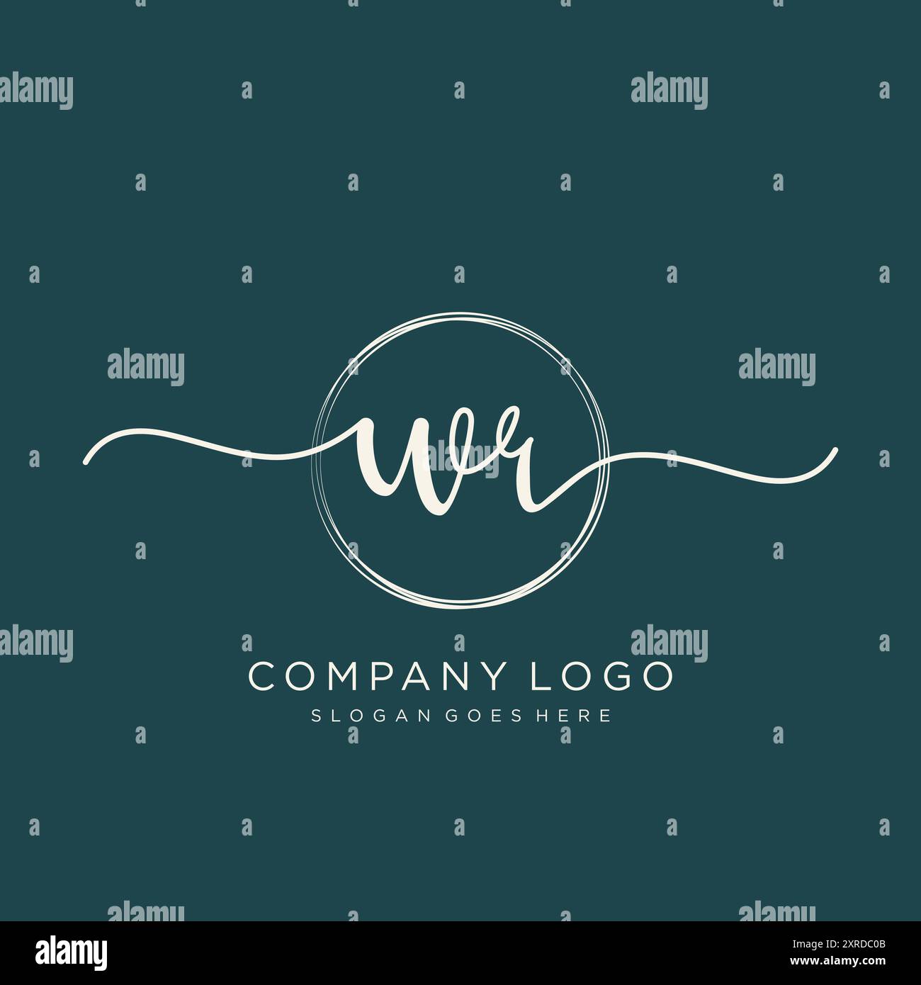 WR Initial Handwriting Logo Design Stock Vector Image & Art - Alamy