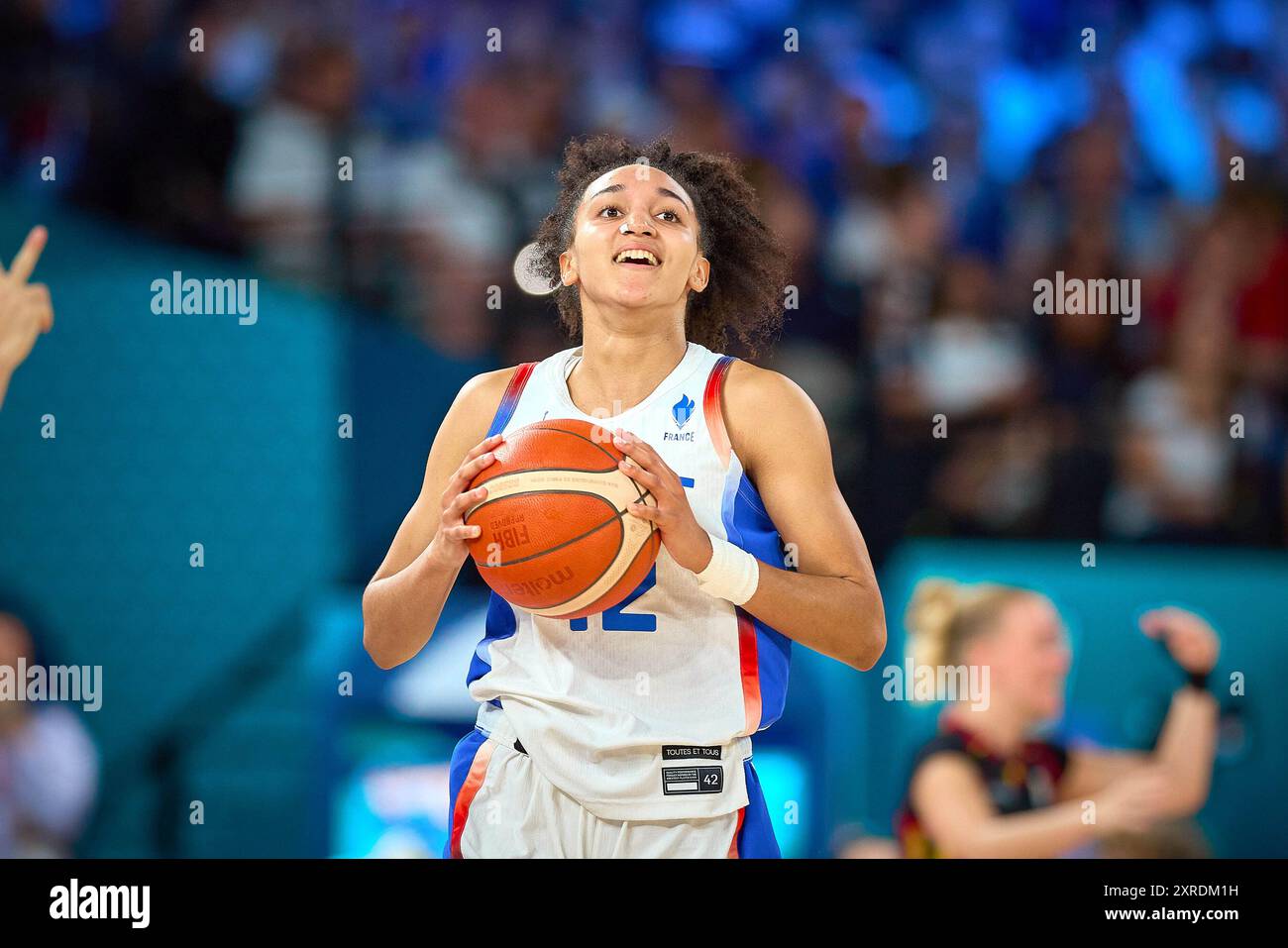 Leila lacan of france basketball semifinal between france and belgium during the olympic games paris on august at bercy arena Leila lacan of france basketball semifinal between france and belgium during the olympic games paris on august at bercy arena