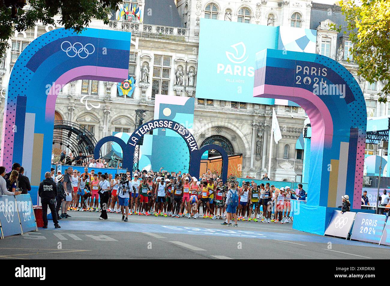 Before the Start during Men's Marathon, Olympic Games Paris 2024 in